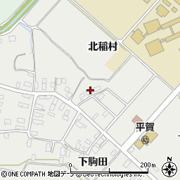 青森県平川市荒田下駒田120周辺の地図