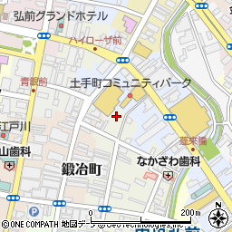 青森県弘前市新鍛冶町3周辺の地図