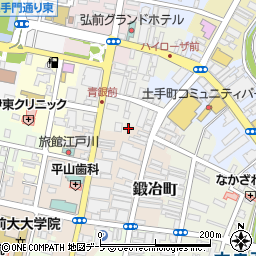 青森県弘前市鍛冶町6-2周辺の地図