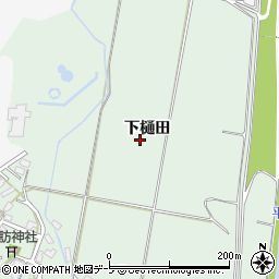 青森県弘前市新里下樋田周辺の地図