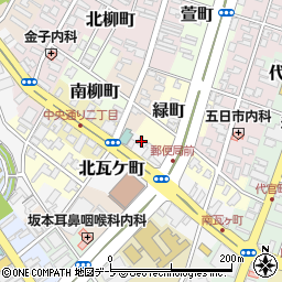 青森県弘前市北瓦ケ町23周辺の地図