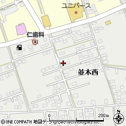 青森県十和田市三本木（並木西）周辺の地図