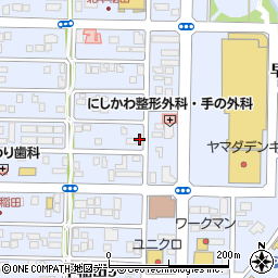 青森県弘前市早稲田周辺の地図