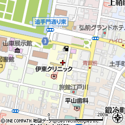 青森県弘前市元長町周辺の地図