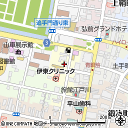 青森県弘前市元長町周辺の地図