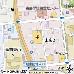 ニトリ弘前店周辺の地図