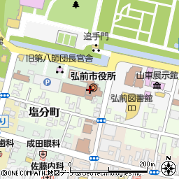 青森県弘前市上白銀町1周辺の地図