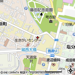 青森県弘前市新町3周辺の地図
