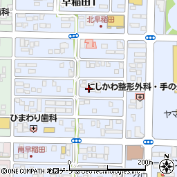 青森県弘前市早稲田2丁目周辺の地図
