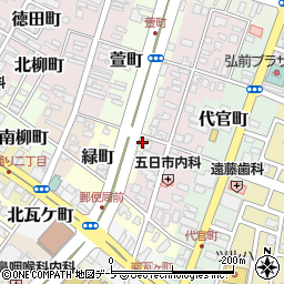 青森県弘前市緑町24周辺の地図