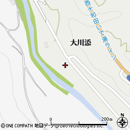青森県黒石市板留大川添周辺の地図