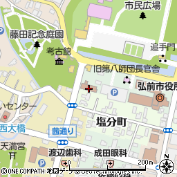 青森地方検察庁弘前支部周辺の地図