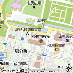 青森銀行弘前市役所出張所 ＡＴＭ周辺の地図