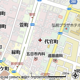 青森県弘前市植田町周辺の地図