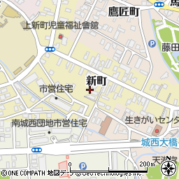 青森県弘前市新町70-2周辺の地図