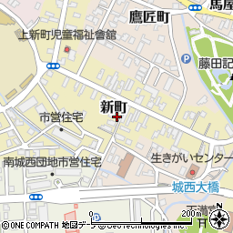 青森県弘前市新町60周辺の地図