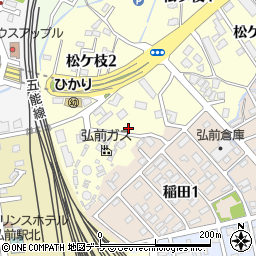 青森県弘前市松ケ枝1丁目周辺の地図