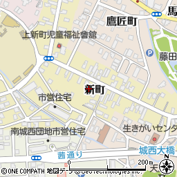 青森県弘前市新町70周辺の地図