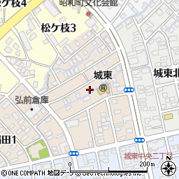 青森県弘前市稲田周辺の地図