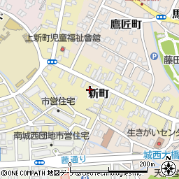 青森県弘前市新町74周辺の地図