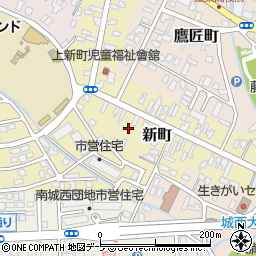 青森県弘前市新町81周辺の地図