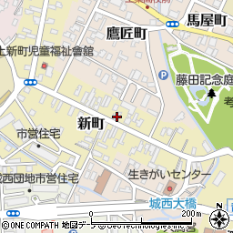 青森県弘前市新町52周辺の地図