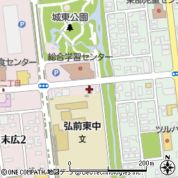 弘前末広郵便局周辺の地図