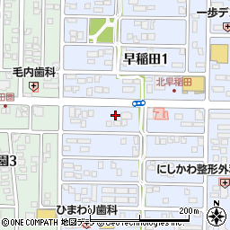 ａｍｙ美容室　弘前早稲田店周辺の地図