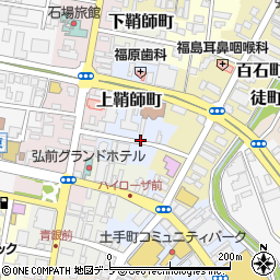 青森県弘前市鉄砲町周辺の地図