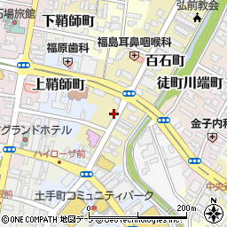 青森県弘前市百石町21周辺の地図