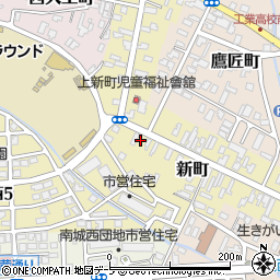 青森県弘前市新町90周辺の地図