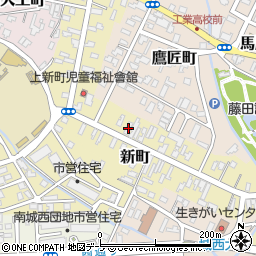 青森県弘前市新町75周辺の地図