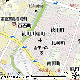 青森県弘前市徳田町17周辺の地図