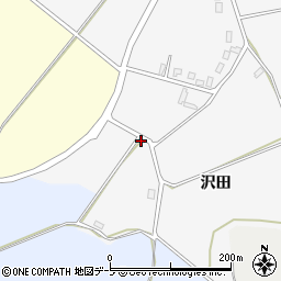 青森県弘前市一町田沢田周辺の地図