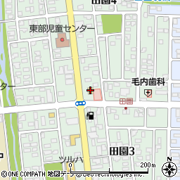 ローソン弘前田園四丁目店周辺の地図