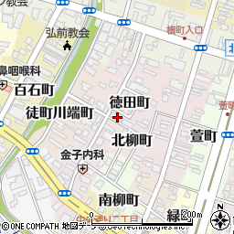 青森県弘前市徳田町23周辺の地図