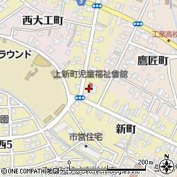 青森県弘前市新町93-3周辺の地図