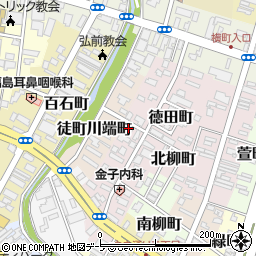 青森県弘前市徳田町21-2周辺の地図