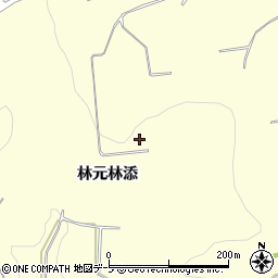 青森県弘前市兼平林元林添周辺の地図