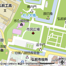 市民広場周辺の地図