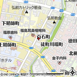 青森県弘前市百石町40周辺の地図