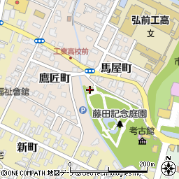 青森県弘前市馬屋町1周辺の地図