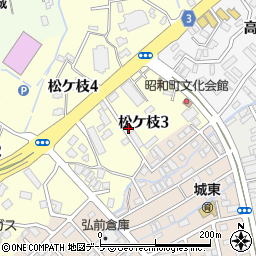 青森県弘前市松ケ枝3丁目周辺の地図