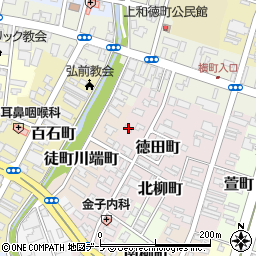 青森県弘前市徳田町26周辺の地図
