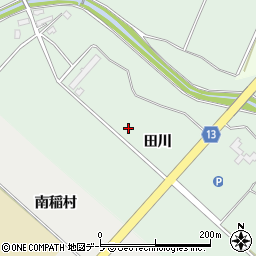 青森県平川市新屋町田川周辺の地図