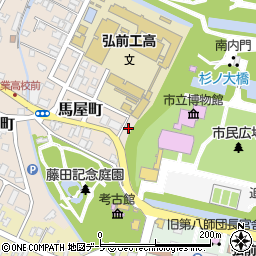 青森県弘前市馬屋町3周辺の地図