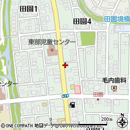 青森県弘前市田園周辺の地図