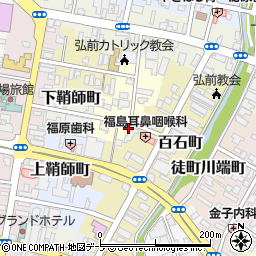青森県弘前市百石町6周辺の地図