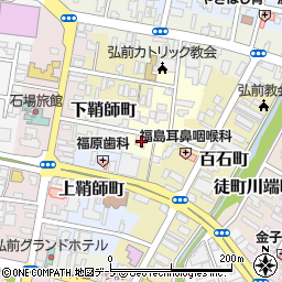 青森県弘前市百石町小路3周辺の地図