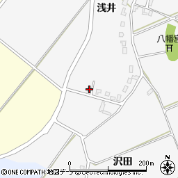 青森県弘前市一町田浅井424周辺の地図